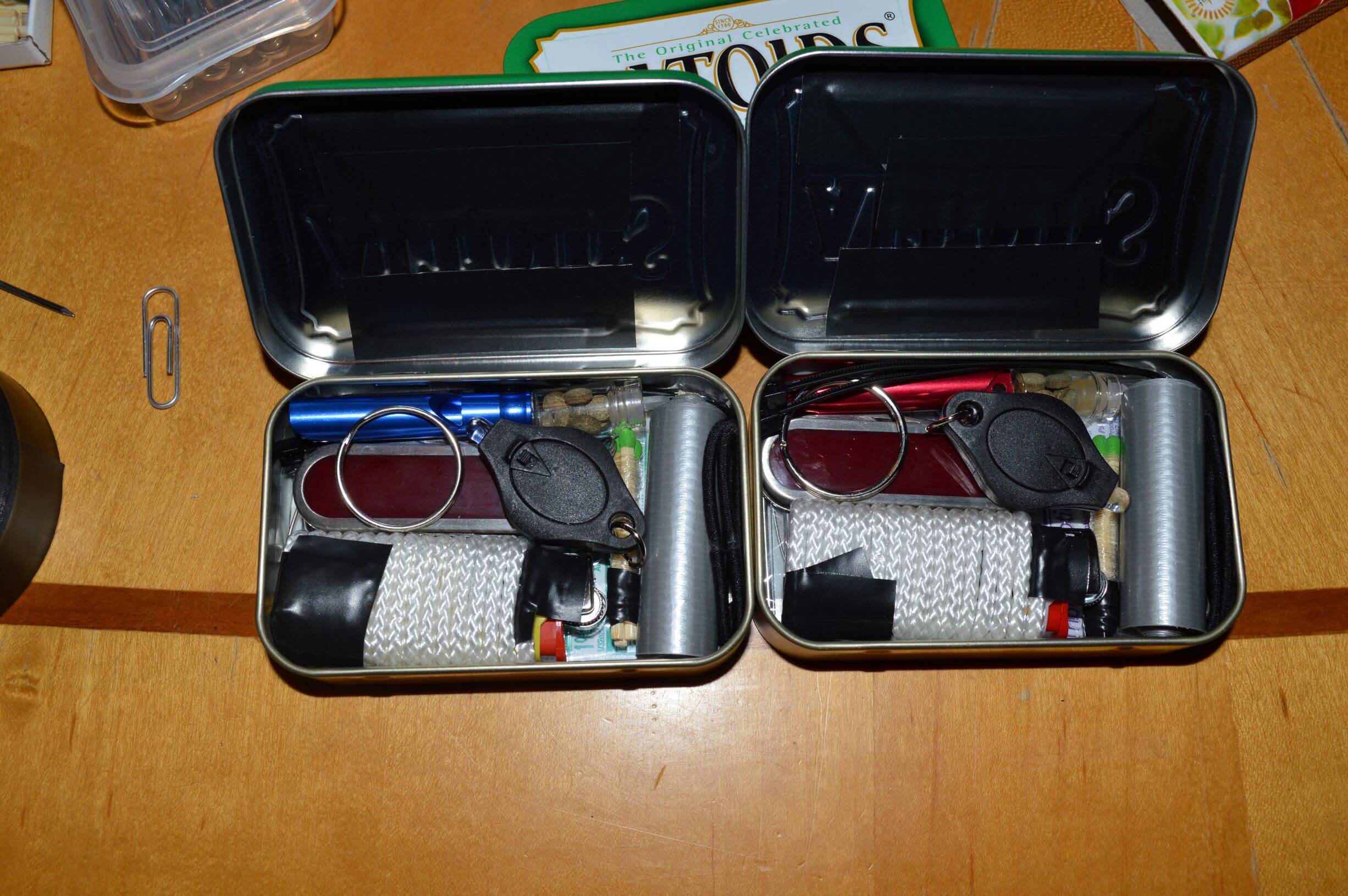 Final touches on Altoids Tin Kit - DIY Preparedness