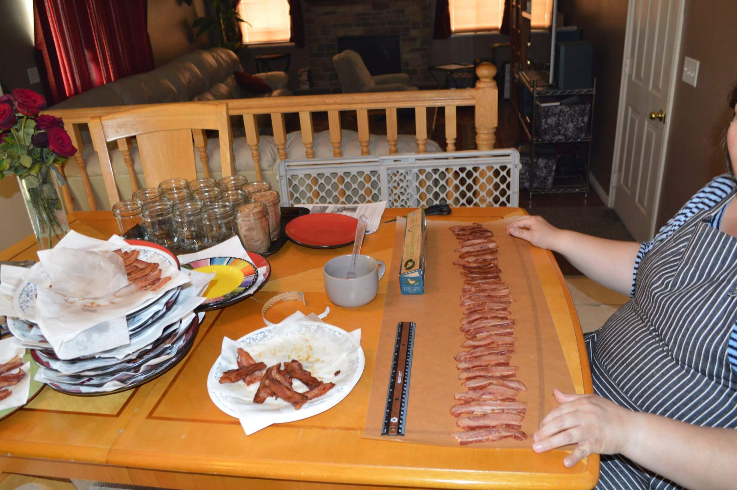 Lay bacon on parchment paper