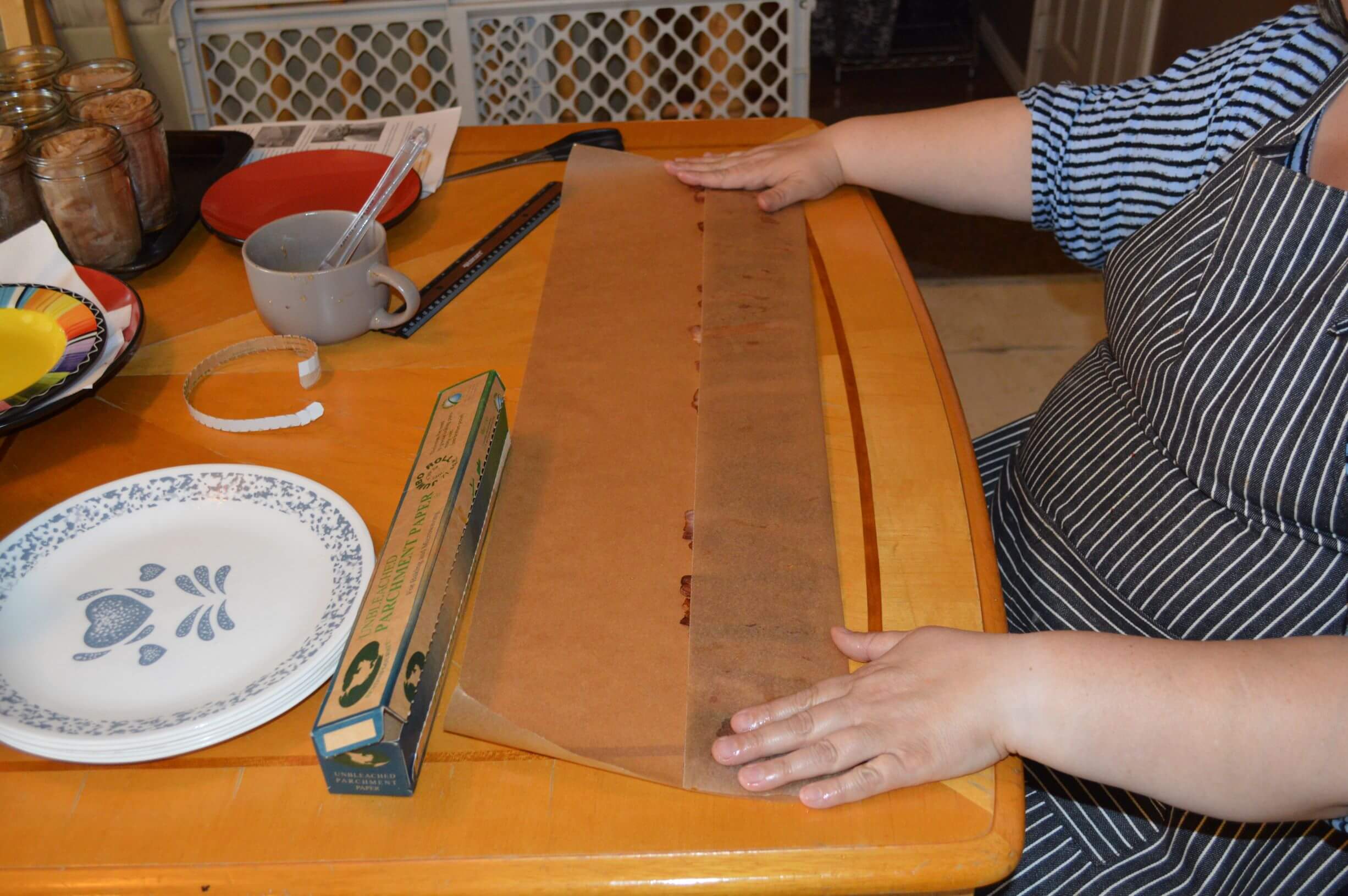 fold the other side of parchment down