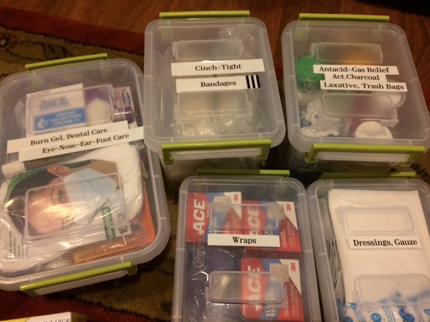 Containers with Medical Items