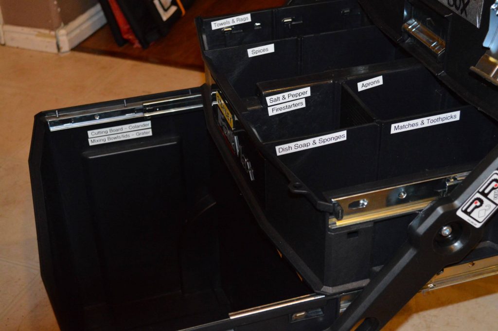 Here is my kitchen setup. It's a Stanley fatmax rolling tool chest